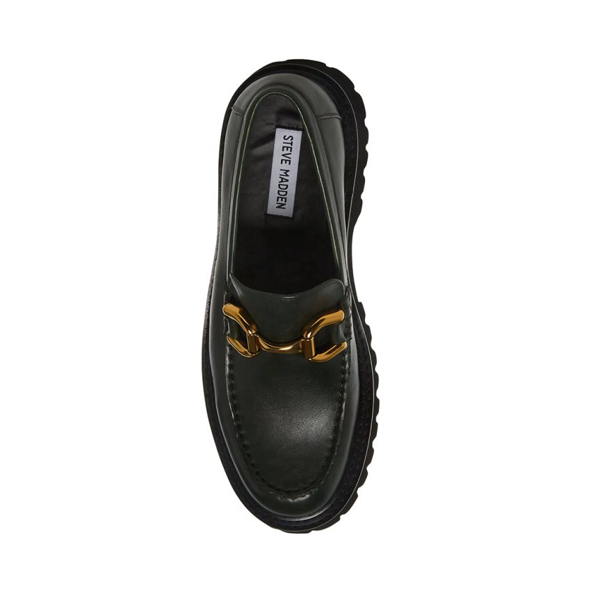 Zapatos Plataforma Steve Madden Zylo Cuero Hombre Verde Oscuro | ES BT2E68